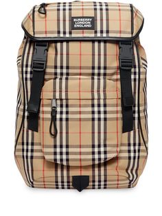 Burberry рюкзак в клетку Vintage Check с логотипом