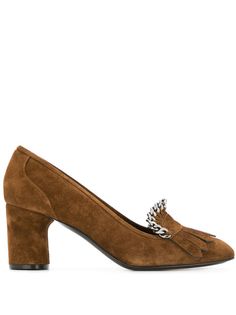 Casadei chain trimmed pumps