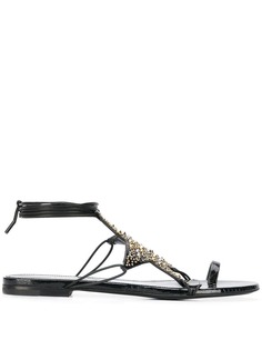 Saint Laurent декорированные сандалии
