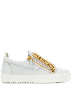 Giuseppe Zanotti кроссовки с цепочной деталью