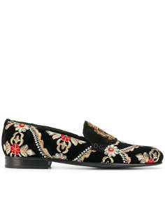 Dolce & Gabbana лоферы с вышивкой и логотипом