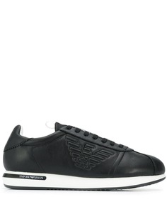 Emporio Armani кроссовки с логотипом и аппликацией