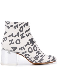 Mm6 Maison Margiela ботильоны с принтом