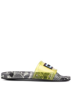Versace шлепанцы со змеиным принтом