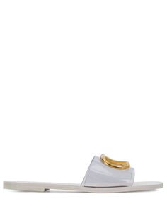 Valentino прозрачные шлепанцы с логотипом Go Logo