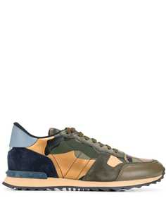 Valentino кроссовки RockRunner с камуфляжным узором