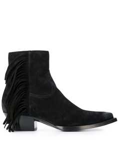 Saint Laurent ботинки с бахромой