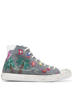Saint Laurent кеды Bedford с вышивкой