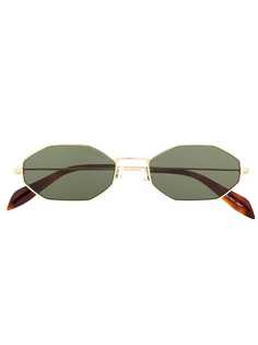 Alexander McQueen солнцезащитные очки в металлической оправе