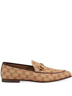 Gucci парусиновые лоферы Gucci Jordaan с логотипом GG