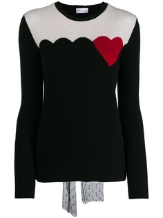 Red Valentino декорированный трикотажный свитер