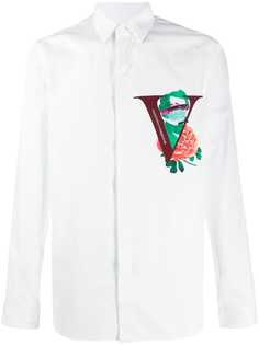Valentino рубашка Valentino Garavani V Face Rose с принтом