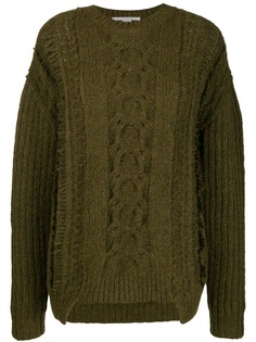 Stella McCartney джемпер фактурной вязки с бахромой