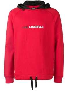 Karl Lagerfeld logo print hoodie