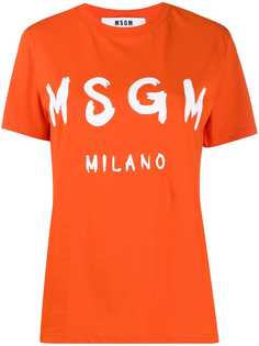 MSGM футболка с логотипом