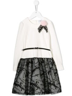 Monnalisa платье с тюлем