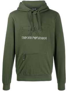 Ea7 Emporio Armani худи с контрастным логотипом