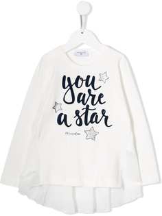 Monnalisa футболка с принтом You Are a Star