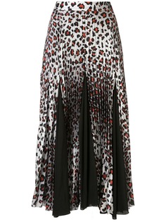 MarquesAlmeida плиссированная юбка с леопардовым принтом