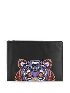 Kenzo Tiger embroidered clutch