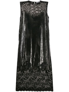 Paco Rabanne декорированное кружевное платье миди