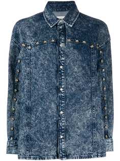 Sandro Paris джинсовая рубашка с заклепками