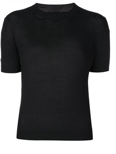 Vera Wang трикотажное платье мини в рубчик