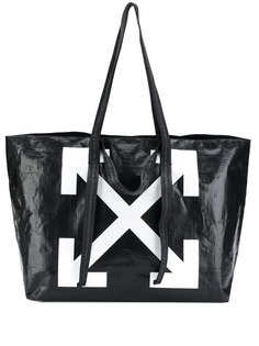 Off-White arrow logo shopper tote