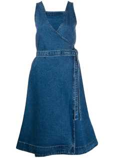 YMC джинсовое платье с завязками на талии