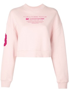 Givenchy укороченный свитер с круглым вырезом и логотипом