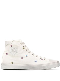 Saint Laurent кеды Bedford с принтом звезд