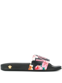 Versace шлепанцы с логотипом