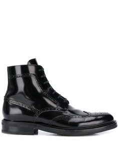 Saint Laurent ботинки в стиле милитари на шнуровке