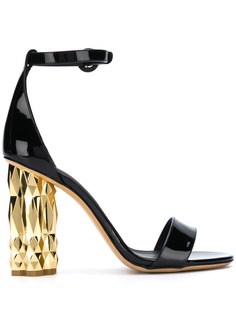 Salvatore Ferragamo босоножки на наборном каблуке