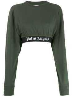 Palm Angels укороченная толстовка с логотипом