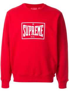 Supreme толстовка с круглым вырезом