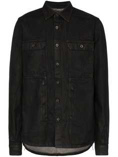 Rick Owens DRKSHDW вощеная куртка-рубашка