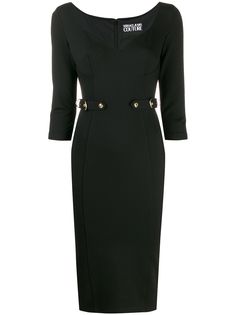 Versace Jeans Couture belted fitted dress