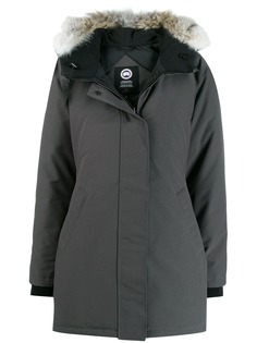 Canada Goose пальто с меховой вставкой на капюшоне
