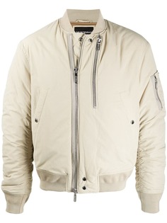 Emporio Armani куртка-бомбер на молнии со сборками