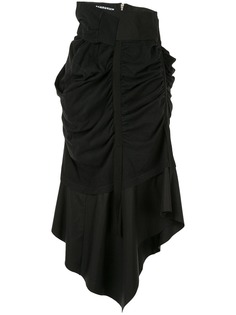 Aganovich asymmetric draped skirt