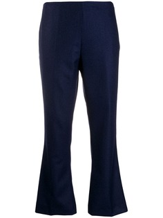 Berwich cropped kick-flare trousers