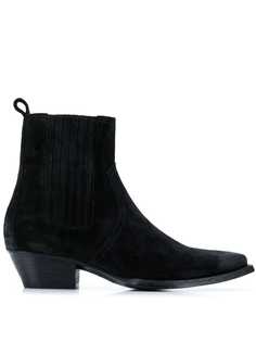 Saint Laurent ковбойские ботильоны без застежки
