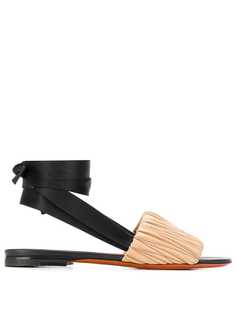 Santoni сандалии с лентами