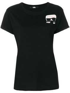 Karl Lagerfeld футболка с принтом на кармане