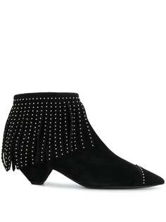 Saint Laurent ботильоны Blaze с бахромой