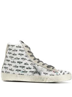 Golden Goose высокие кроссовки с пайетками