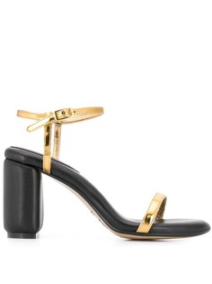 Mm6 Maison Margiela босоножки с эффектом металлик
