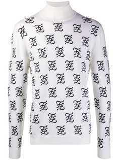 Fendi свитер с монограммой Karligraphy FF