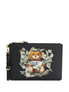Moschino клатч с принтом